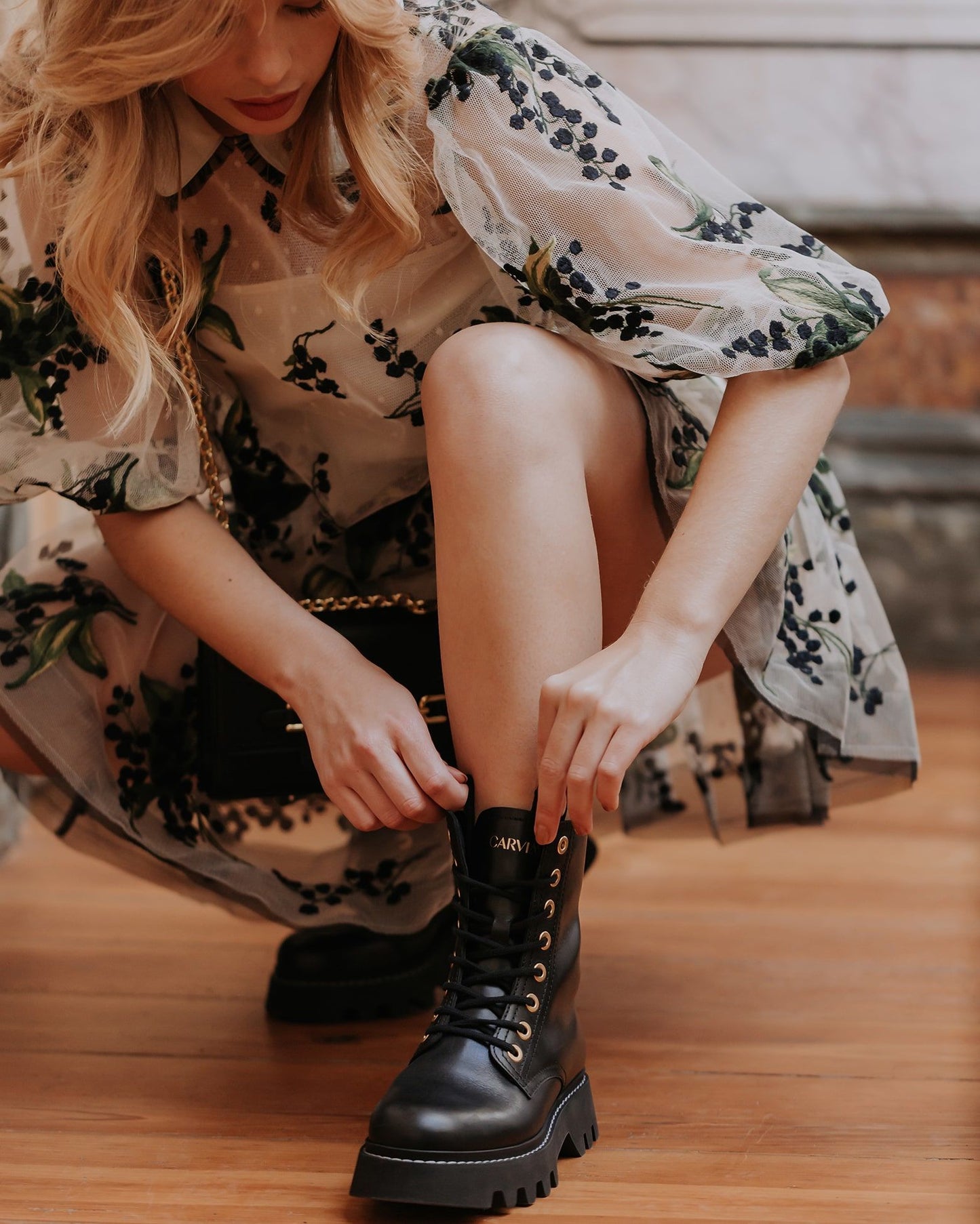 Dark Rose Combat boots