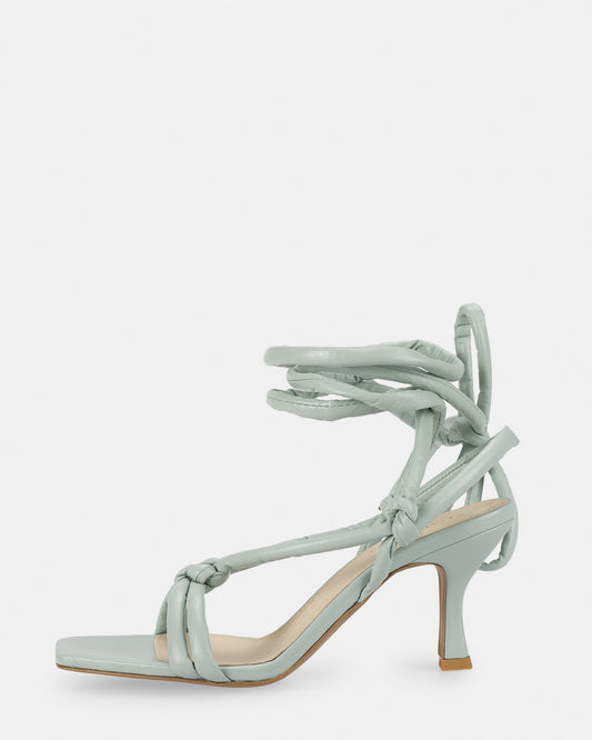 Lace-up leather heeled sandals By Carol Curry